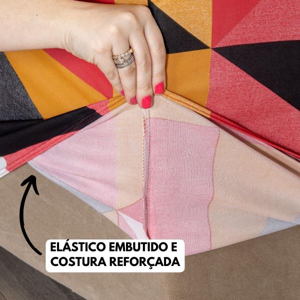 Imagem de Capa de Sofá Coladinha Estampada 2 Lugares com FIxador Costura Resistnete