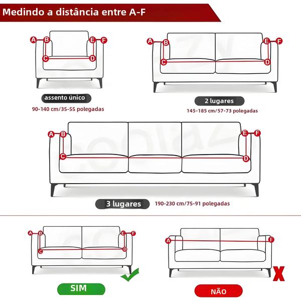 Imagem de Capa de Sofá de Veludo - Conjunto Elástico para Sofá, Poltrona e Almofadas