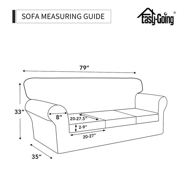 Imagem de Capa de sofá Easy-Going 100% impermeável, 4 peças, elástica e macia