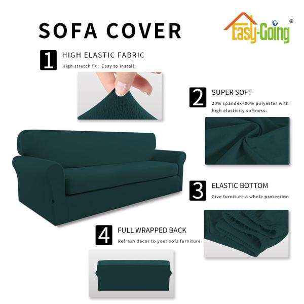 Imagem de Capa de sofá Easy-Going Microfiber Stretch Deep Teal