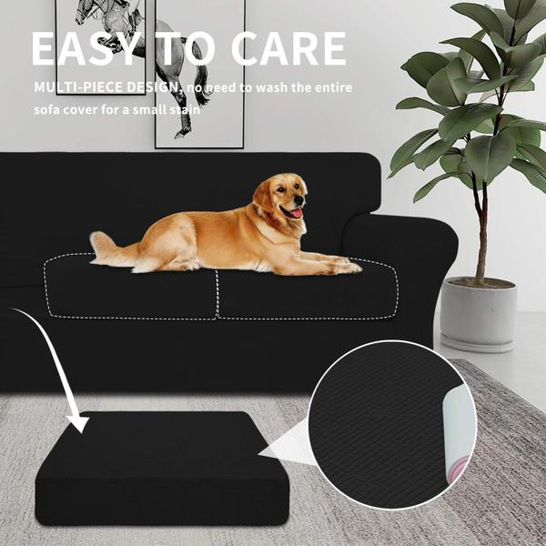 Imagem de Capa de sofá Easy-Going Stretch para Loveseat Black