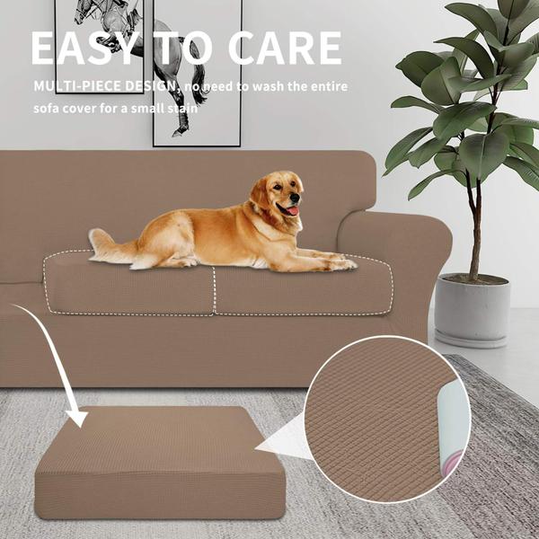 Imagem de Capa de sofá Easy-Going Stretch para Loveseat Camel