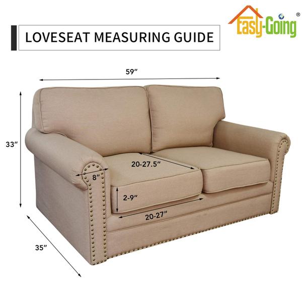 Imagem de Capa de sofá Easy-Going Stretch para Loveseat, verde acinzentado