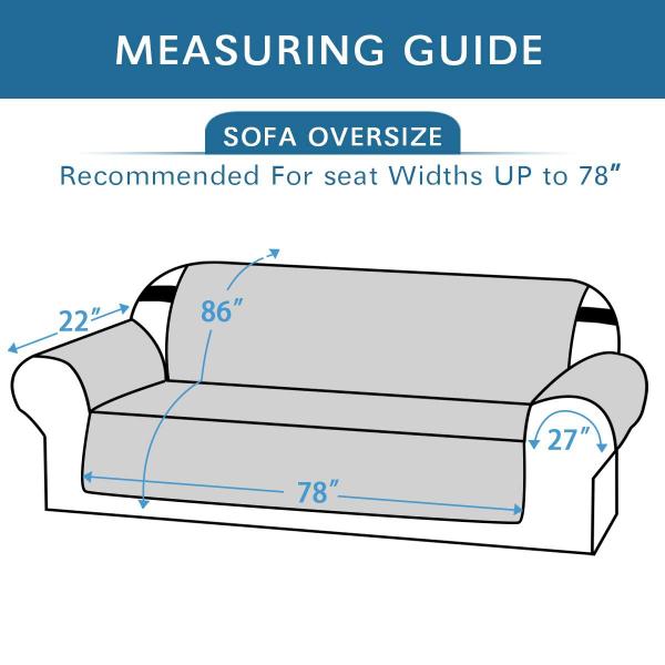 Imagem de Capa de sofá H.VERSAILTEX reversível resistente à água preta/cinza