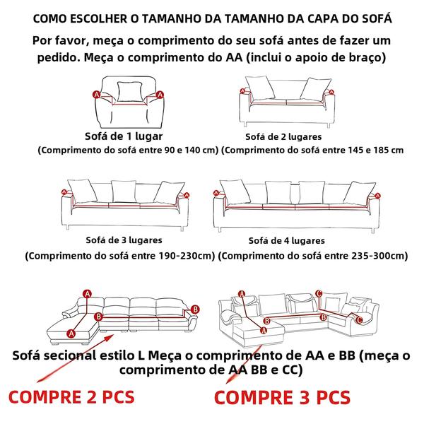 Imagem de Capa de Sofá Impermeável em Lã Polar - Protetor de Móveis para Sala de Estar (1, 2, 3 e 4 Lugares)