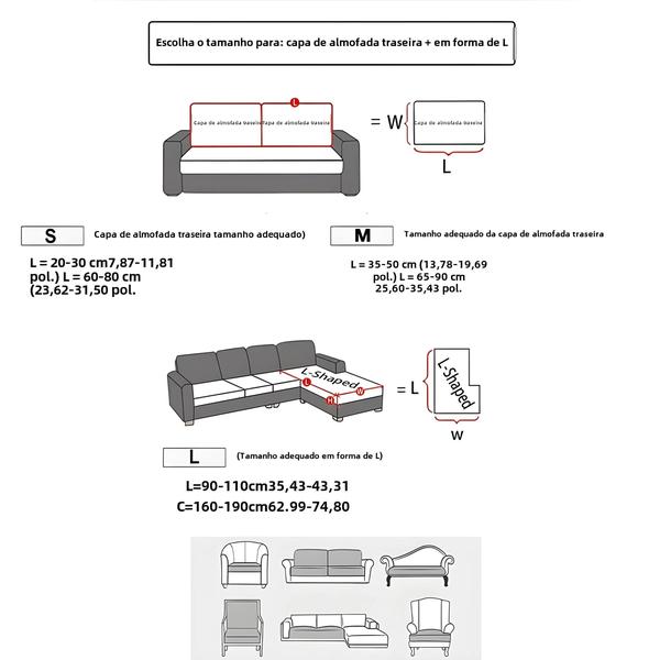 Imagem de Capa de Sofá Jacquard com Alta Elasticidade - Resistente à Água, Sujeira e Arranhões de Gato