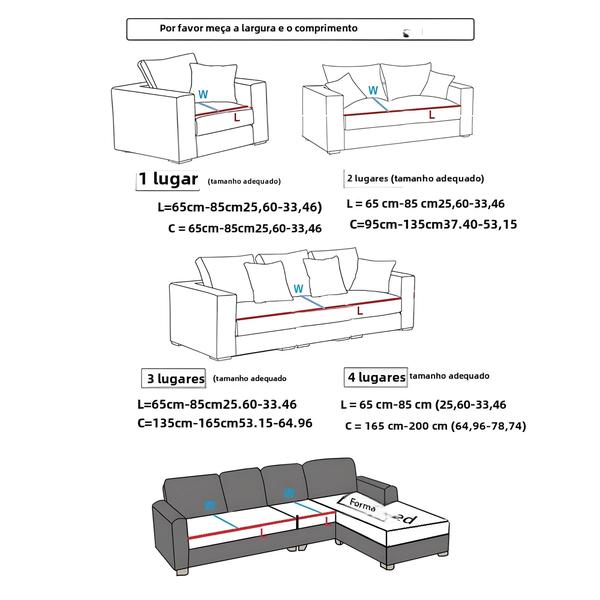 Imagem de Capa de Sofá Jacquard com Alta Elasticidade - Resistente à Água, Sujeira e Arranhões de Gato