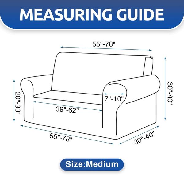 Imagem de Capa de sofá KEKUOU Stretch Loveseat Couch 2 Cushion 140-200 cm