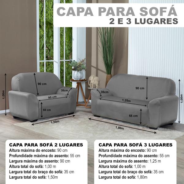 Imagem de Capa De Sofa Lisa 2 E 3 Lugares Malha Gel Cores Variadas