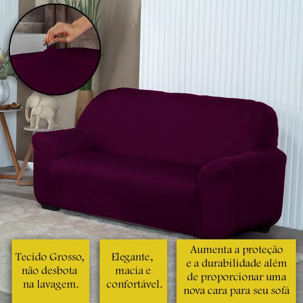 Imagem de Capa De Sofa Lisa 2 E 3 Lugares Malha Gel Várias Cores