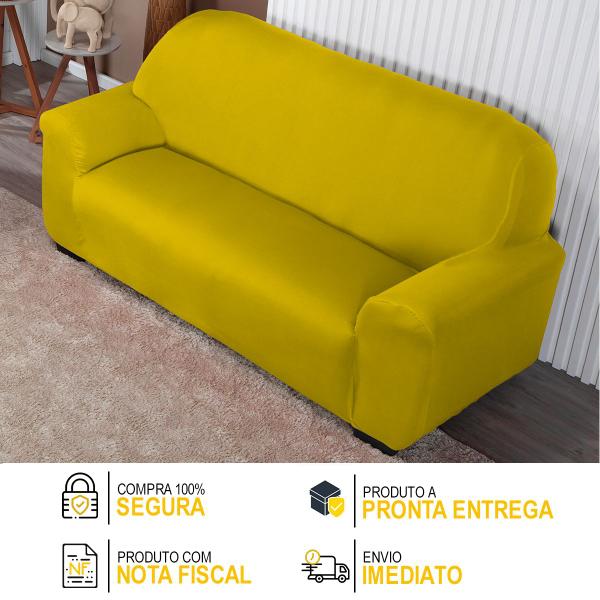 Imagem de Capa De Sofa Lisa 2 E 3 Lugares Malha Gel Várias Cores