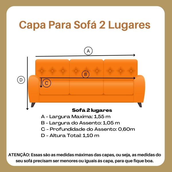 Imagem de Capa De Sofá Lisa Coladinha 2 E 3 Lugares  De Malha Gel Premium Super Resistente + 9 Fixadores Para Forro De Sofa