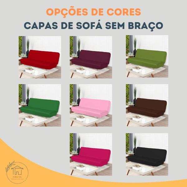 Imagem de Capa De Sofá Sem Apoio De Braço Modelo Fundas De Futon Malha Gel Premium 2 Lugares 1,20 A 1,40m