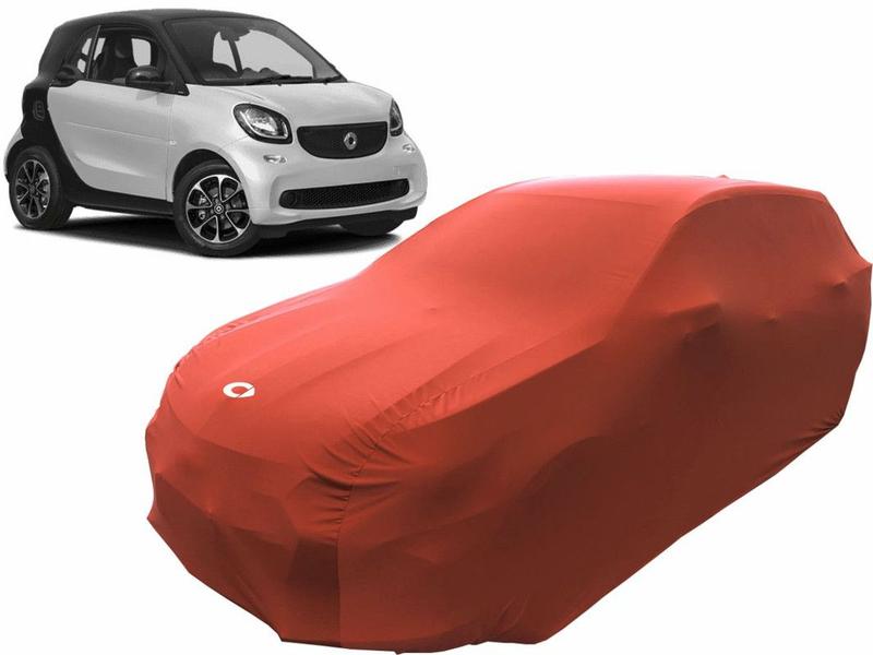 Imagem de Capa De Tecido Carro Smart Fortwo Cor Vermelha