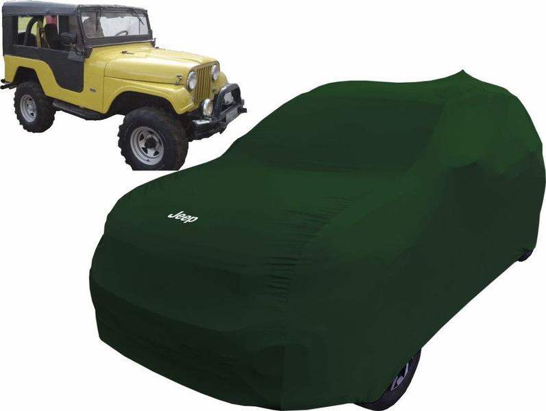 Imagem de Capa De Tecido Para Carro Jeep Willys Cor Verde