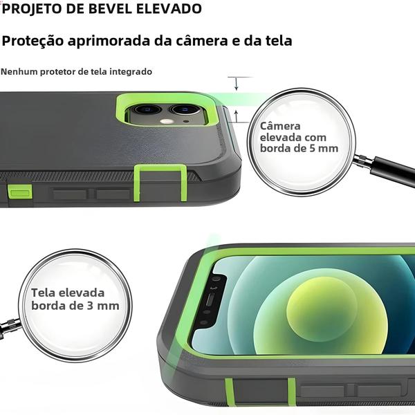 Imagem de Capa De Telefone Armadura Resistente Para iPhone 16 15 14 13 12 11 pro Max plus XS XR Otter Box Capa