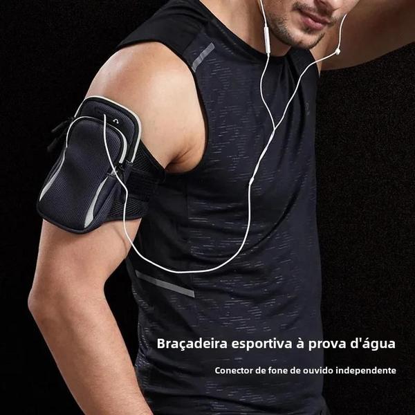 Imagem de Capa de Telefone com Braçadeira Esportiva Universal para Corrida - Suporte para Braço