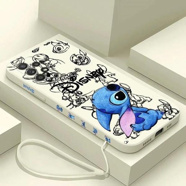 Imagem de Capa de Telefone Disney Stitch Baby para Samsung Galaxy A - Capa Líquida Quadrada