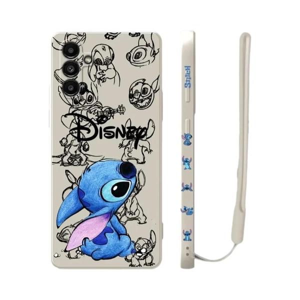 Imagem de Capa de Telefone Disney Stitch Baby para Samsung Galaxy A - Capa Líquida Quadrada