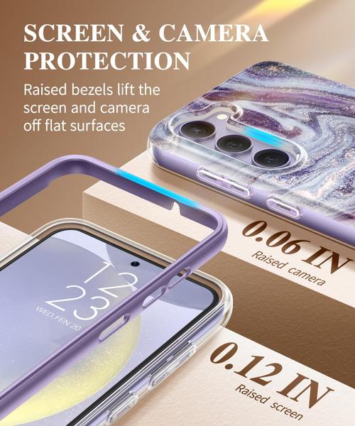 Imagem de Capa de telefone GVIEWIN para Samsung Galaxy S24 com protetor de tela