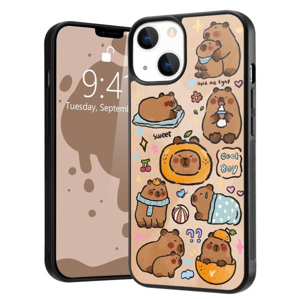 Imagem de Capa de telefone JOYLAND Cute Capybara Print para iPhone 15 6.1