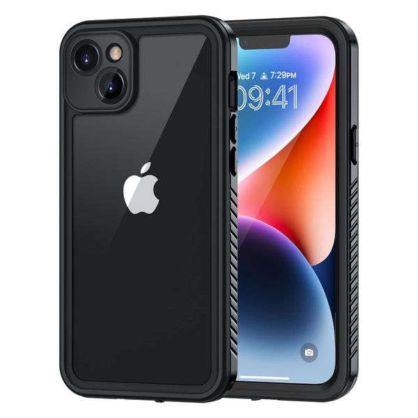 Imagem de Capa de telefone Lanhiem para iPhone 14 à prova d'água IP68 preta