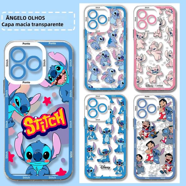 Imagem de Capa de Telefone Stitch Transparente para Redmi Note 12, 11, 10, 9, 7, 8, 9C, 10C, 12C e 13C