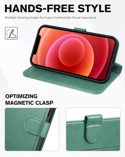 Imagem de Capa de telefone TUCCH para iPhone 12 Pro/iPhone 12 de 6,1 polegadas verde