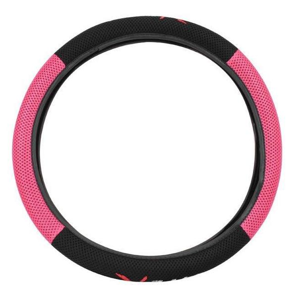 Imagem de Capa de Volante 38 cm Bordada (TYPe R) Preta/Rosa