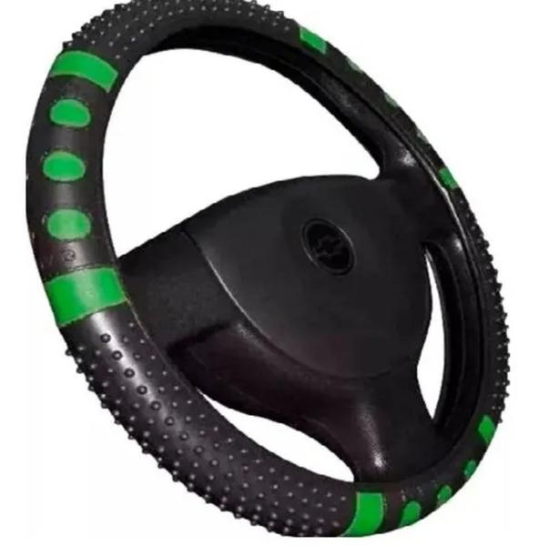 Imagem de capa de volante de carro cor verde massageador para gol g5 2009