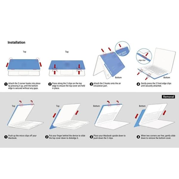 Imagem de Capa Dura Transparente para MacBook Air/Pro de 13 a 16 Polegadas