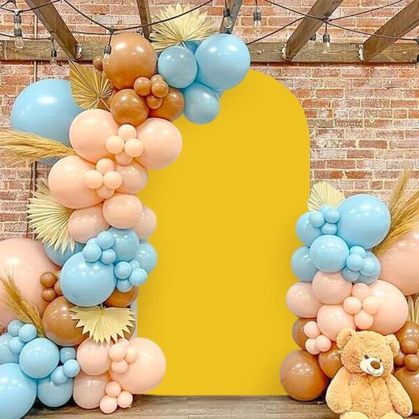 Imagem de Capa em arco MODFUNS Gold 2m Spandex Chiara Backdrop Wedding