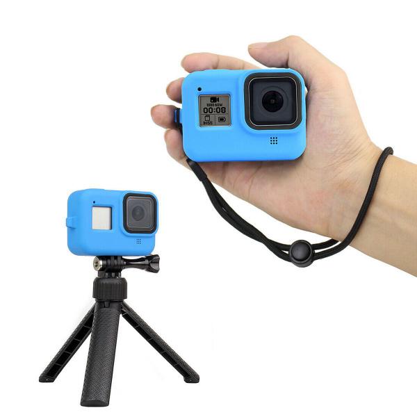 Imagem de Capa em Silicone Azul + Cordão para GoPro 8 Black