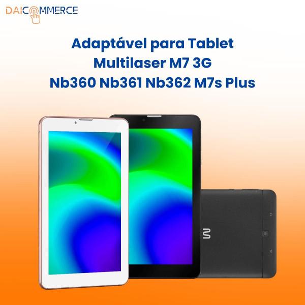 Imagem de Capa Emborrachada Adaptável para Tablet Multilaser M7 3G M7s Plus Nb360 Nb361 Nb362