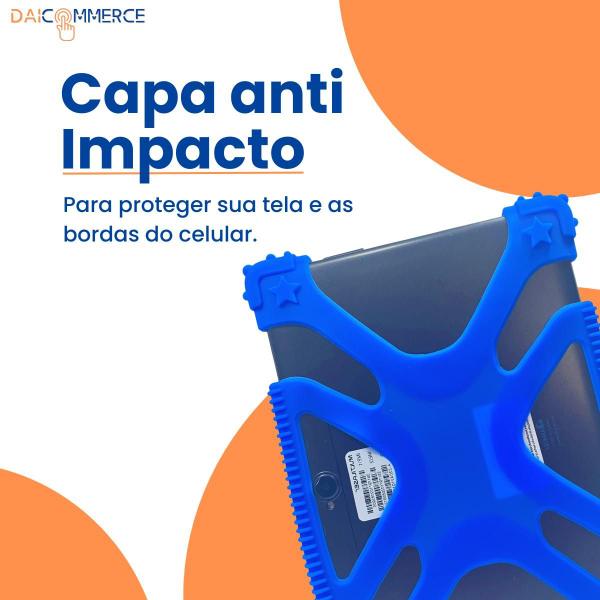 Imagem de Capa Emborrachada Ajustável p/ Tablet de 10 Polegadas + Suporte de Mesa