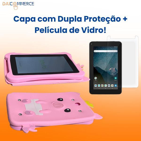 Imagem de Capa Emborrachada Infantil P/ Tablet M7s Go M7s Lite M7 Wifi + Película de Vidro