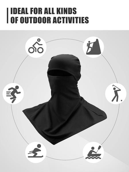 Imagem de Capa facial de balaclava, proteção solar, capa de pescoço, 3 peças SATINIOR