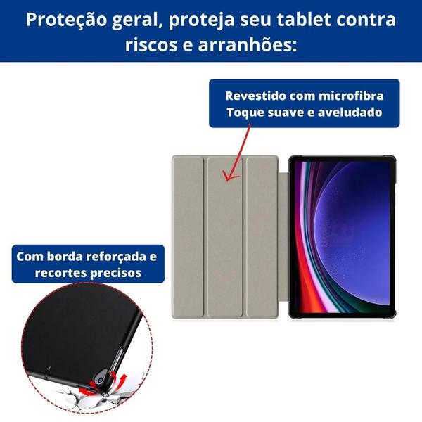 Imagem de Capa fechamento magnético para Samsung Galaxy Tab S9 Plus