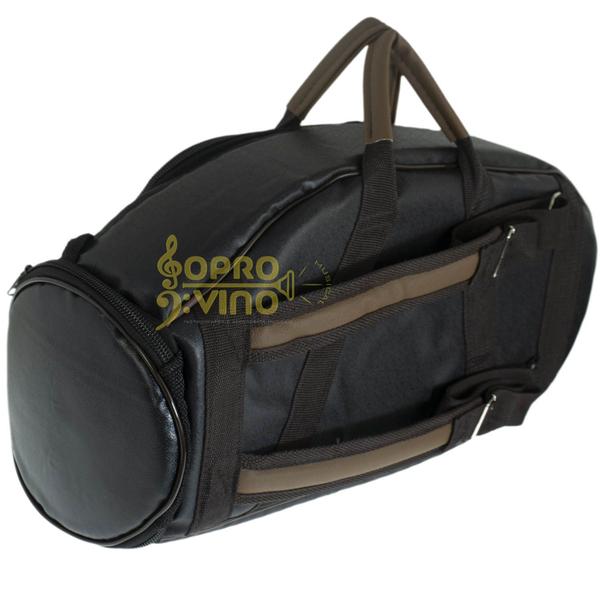 Imagem de Capa Flugelhorn Couro Pvc Preto e Marrom Emborrachado Pelúcia Protection Bags