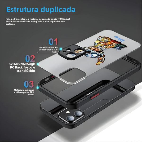 Imagem de Capa Fosca Preta Disney Mickey e Minnie para iPhone 15/14/13/12/11/XR/XS Max/8/7/SE 2022