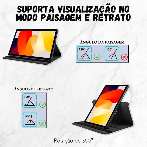 Imagem de Capa Giratória 360 Para Tablet Redmi Pad Se + Caneta Touch