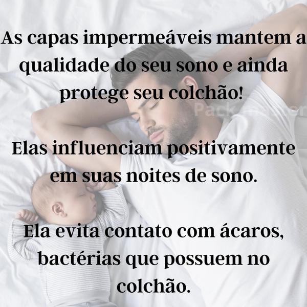 Imagem de Capa Impermeável De Colchão Casal Anti Xixi 100% Impermeável ELÁSTICO