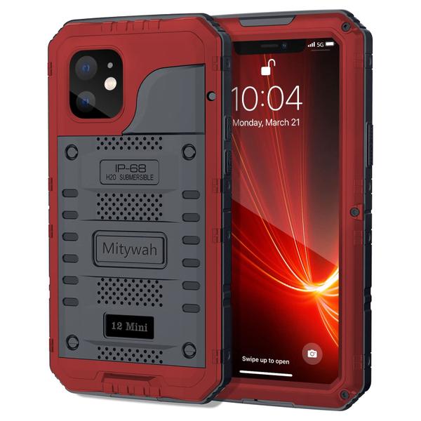 Imagem de Capa impermeável Mitywah para iPhone 12 Mini com protetor de tela