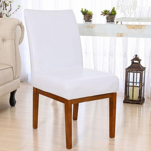 Imagem de Capa Impermeável para Cadeira Jantar 8 Lugares Branca Luxo