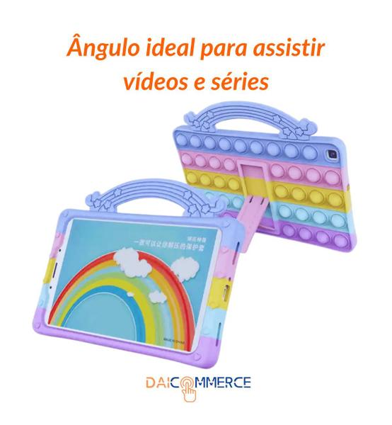 Imagem de Capa infantil p/ Tablet Samsung A7 Lite + Película de Vidro + Caneta Touch