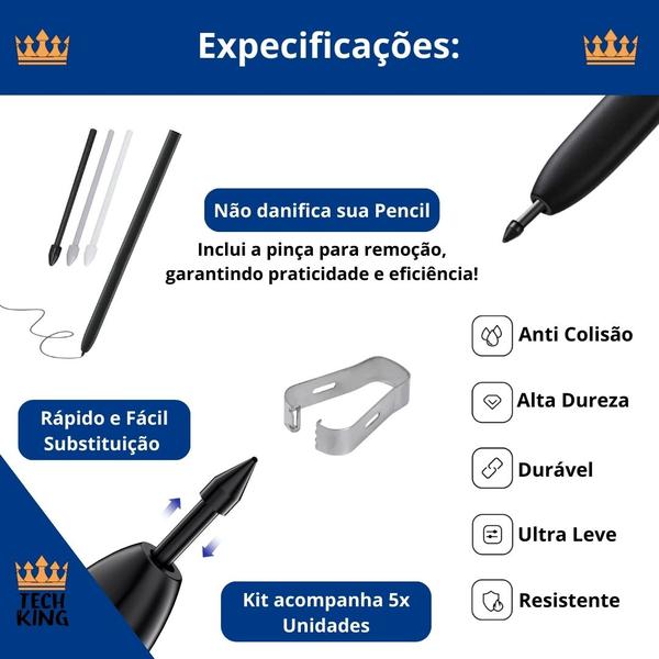 Imagem de Capa + kit pontas para S-Pen Tab S8 SM-X706N SM-X706