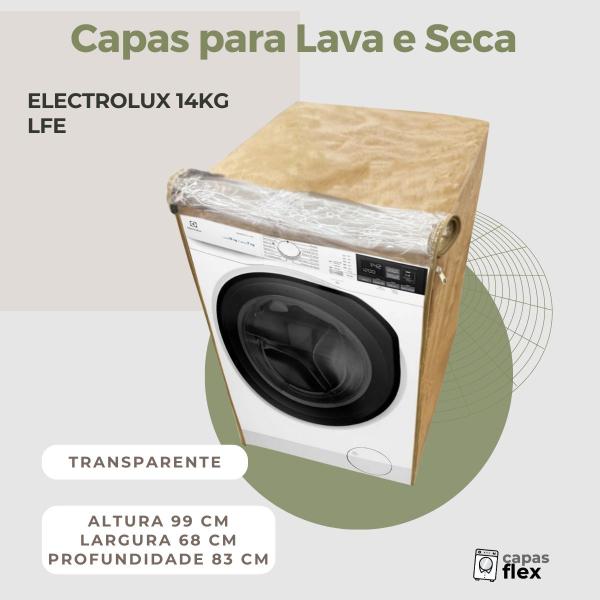 Imagem de Capa lava e seca electrolux 14kg lfe transparente flex