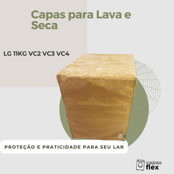 Imagem de Capa lava e seca lg 11kg vc2 vc3 vc4 impermeável flex