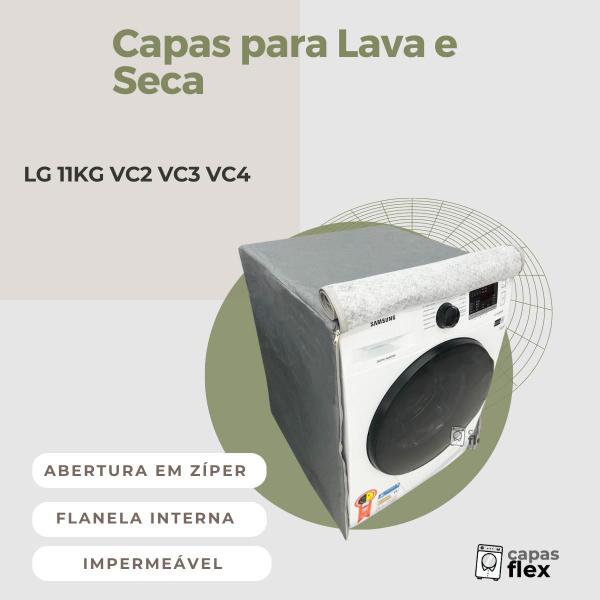 Imagem de Capa lava e seca lg 11kg vc2 vc3 vc4 impermeável flex