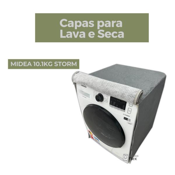 Capa lava e seca midea 10.1kg storm impermeável flex - Capas Flex Imagem de Capa lava e seca midea 10.1kg storm impermeável flex